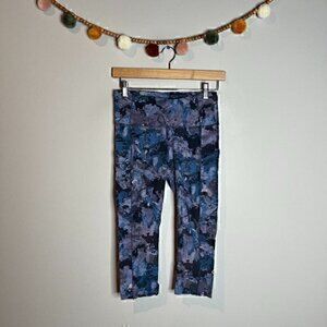 Lululemon Wunder Under floral cropped leggings